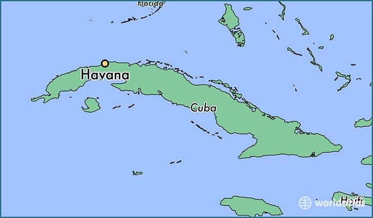 Havana Kuba xəritəsi