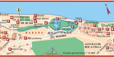 Xəritə Playa del-Este Kuba